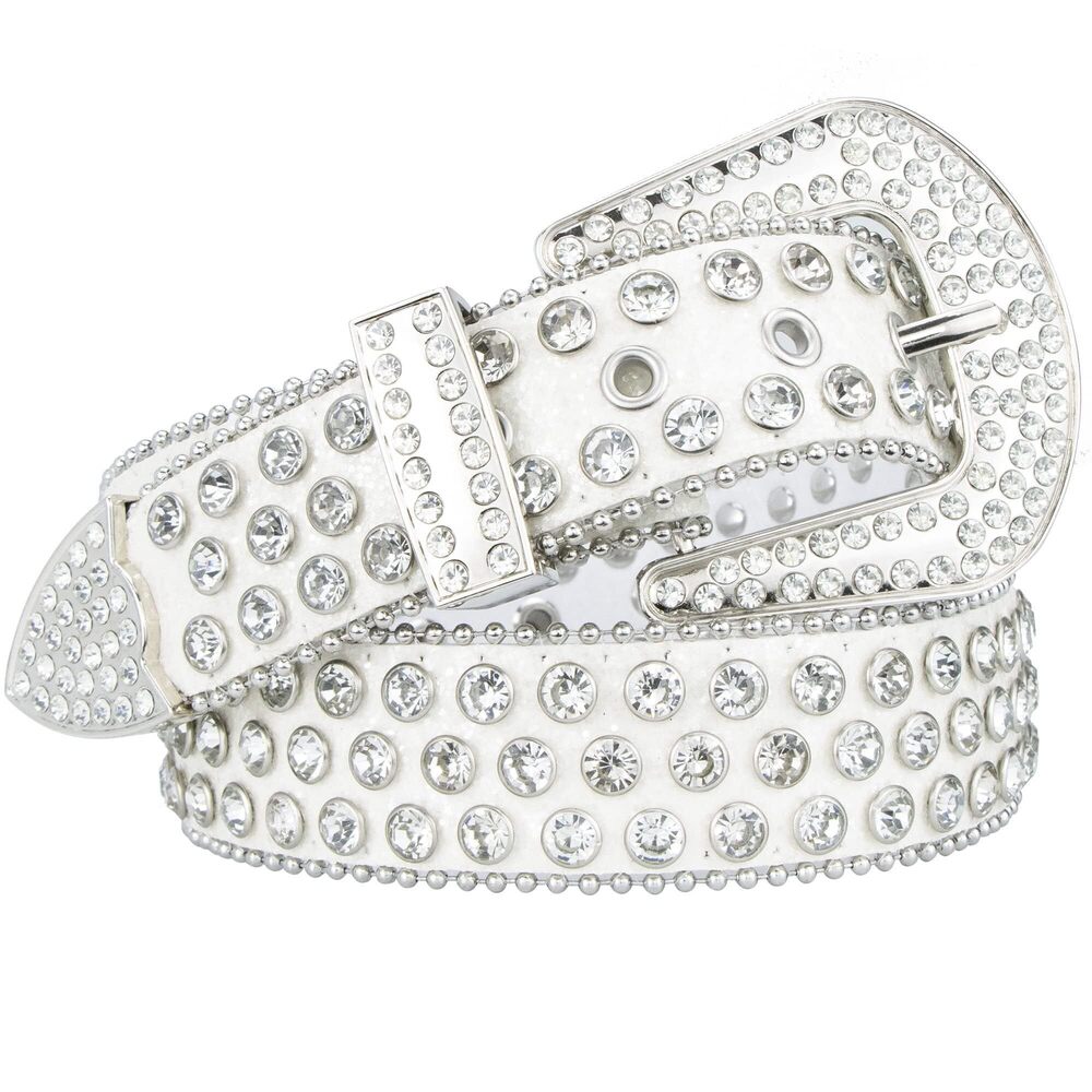 6357 Rhinestone Belt For Women Men, Western Cowgirl Cowboy Bling Studded
